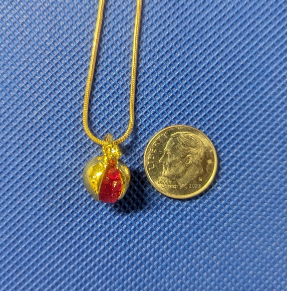 🍏🍯🍎Necklace--Pomegranate pendant and necklace - Picture 5 of 5